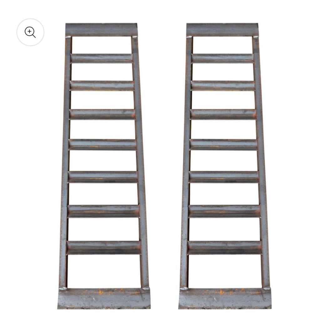 Heavy-Duty 5ft Steel Trailer Ramps – 1,800 lb Per Wheel Capacity